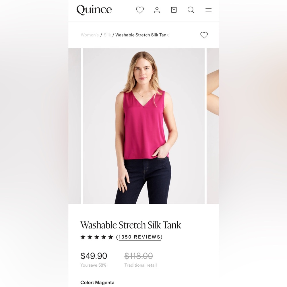Quince Silk Classic Tank